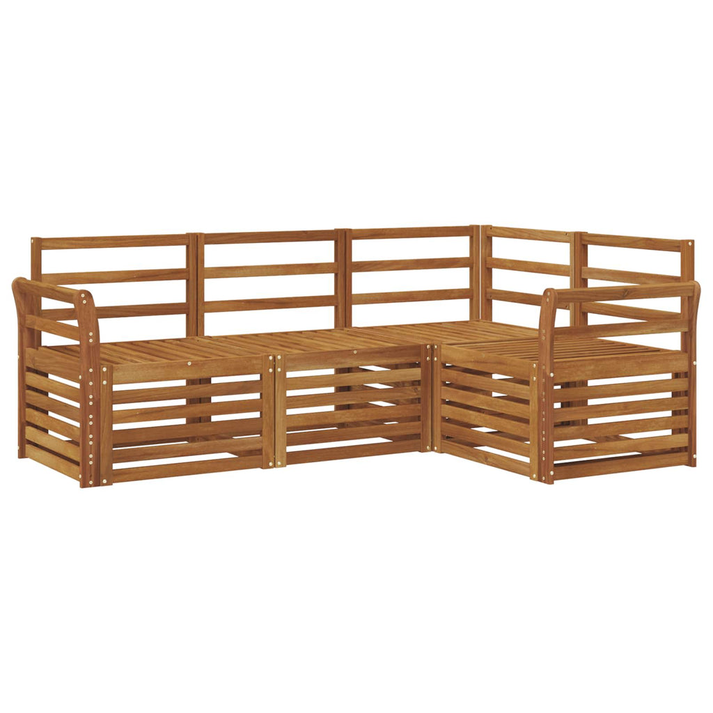 vidaXL Zestawy sof 4 pcs Naturalny Lite Drewno Akacji
