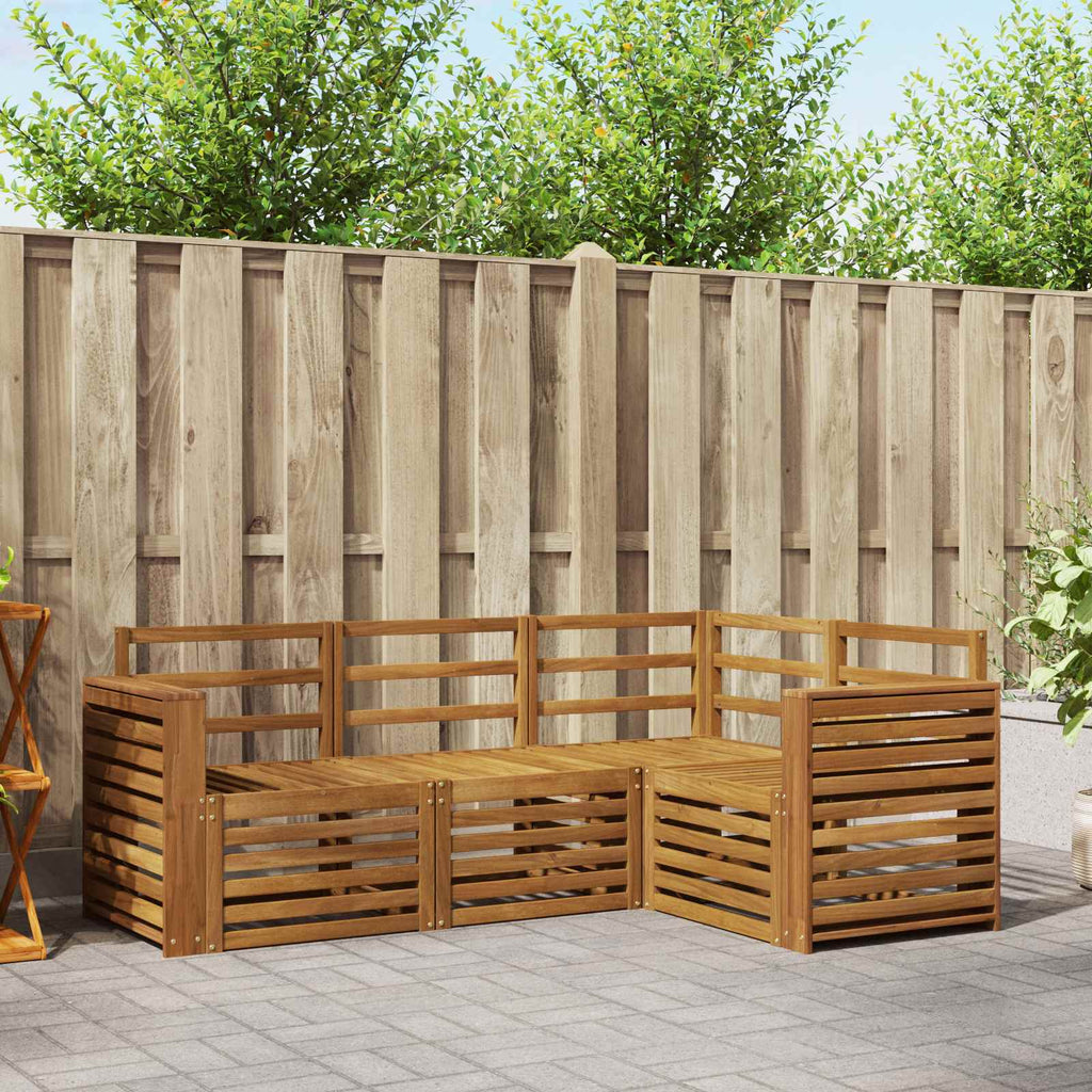 vidaXL Zestawy sof 4 pcs Naturalny Lite Drewno Akacji