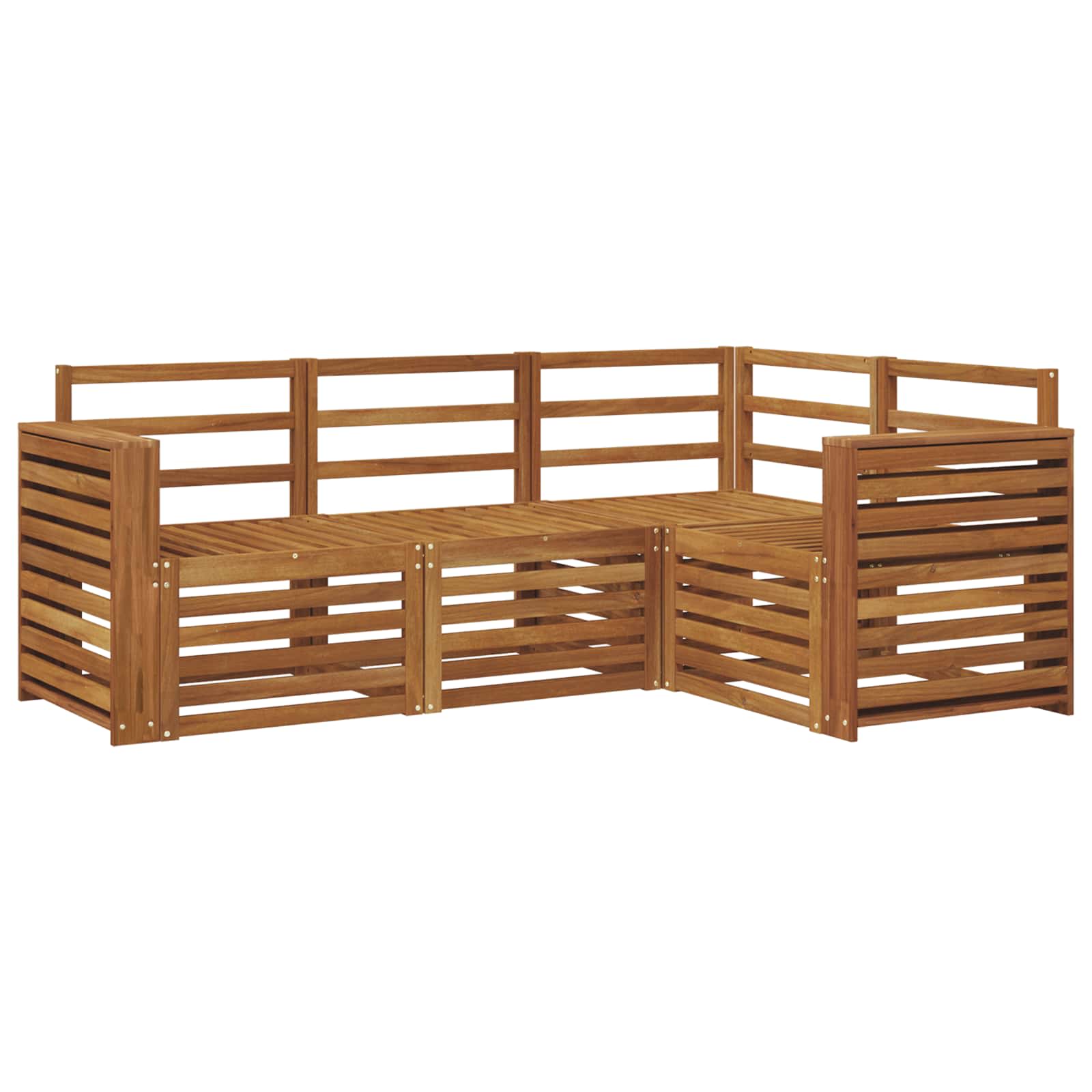 vidaXL Zestawy sof 4 pcs Naturalny Lite Drewno Akacji
