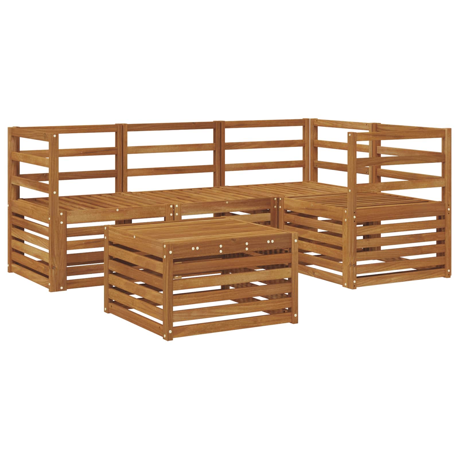 vidaXL Zestaw sof na zewnątrz 5 pcs Naturalny