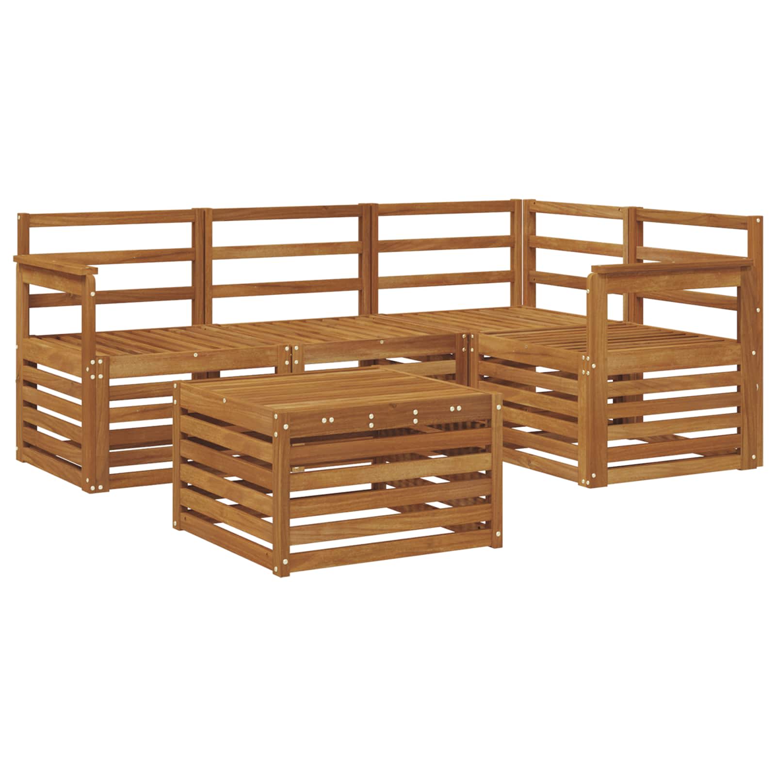 vidaXL Zestaw sof na zewnątrz 5 pcs Naturalny
