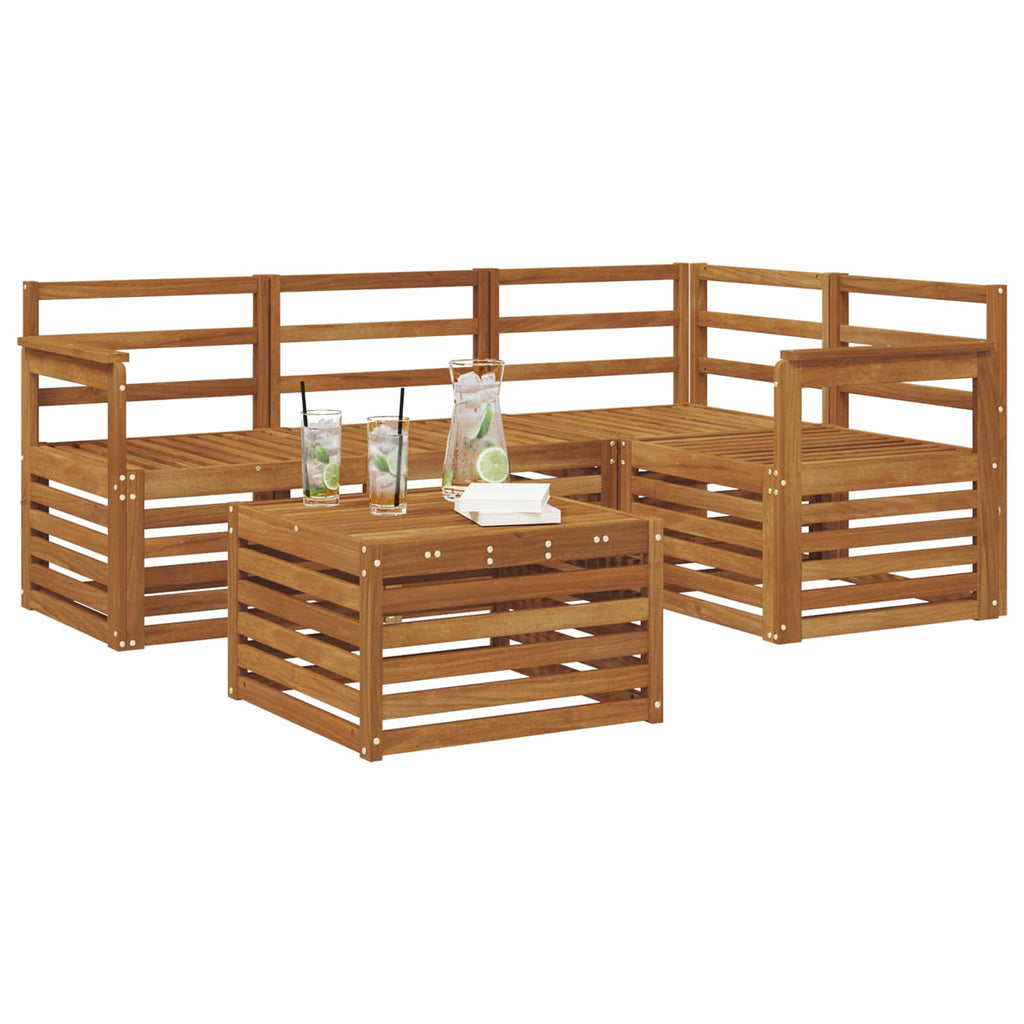 vidaXL Zestaw sof na zewnątrz 5 pcs Naturalny