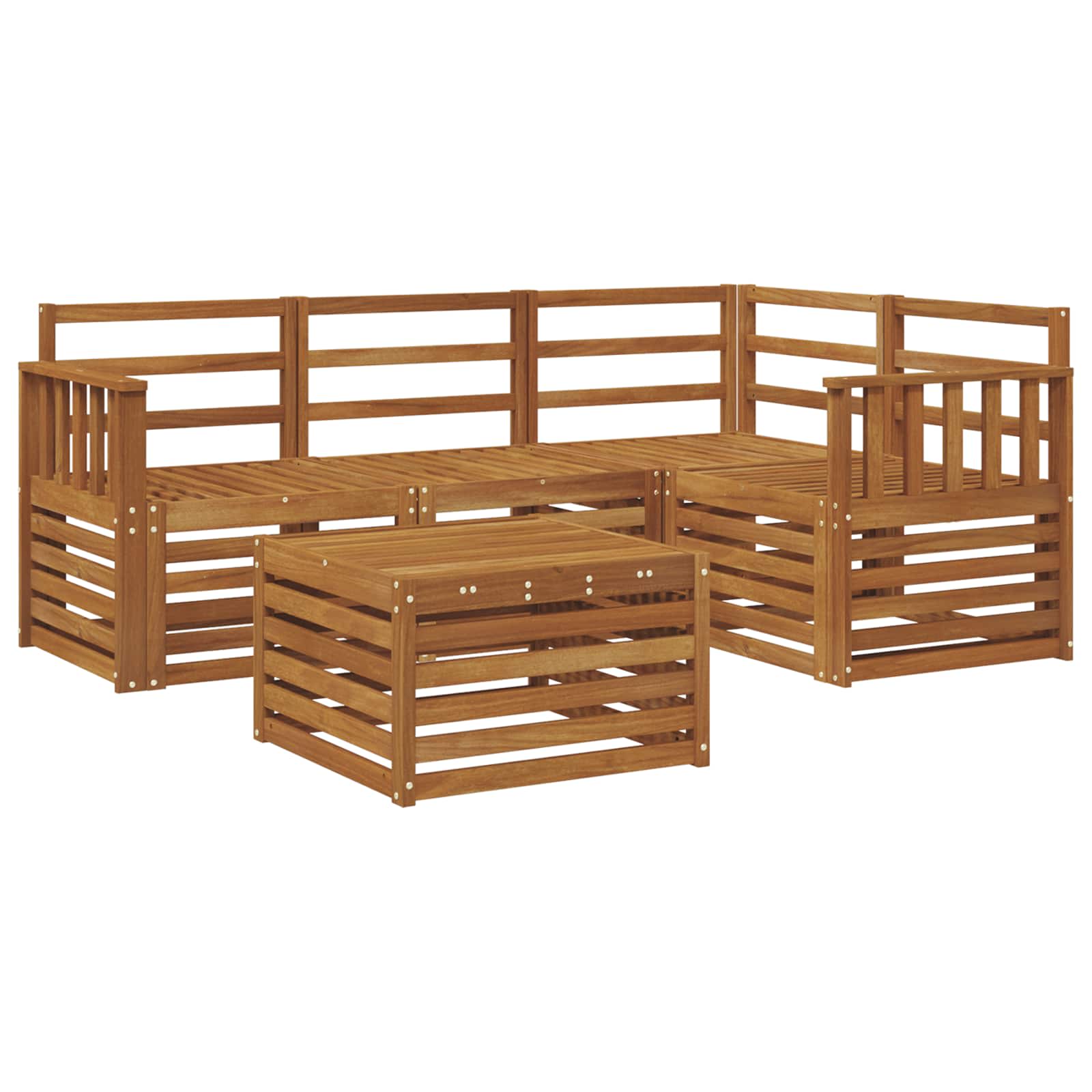 vidaXL Zestaw sof na zewnątrz 5 pcs Naturalny