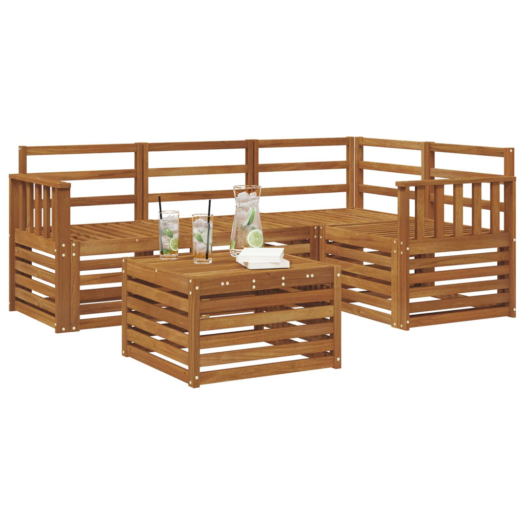 vidaXL Zestaw sof na zewnątrz 5 pcs Naturalny