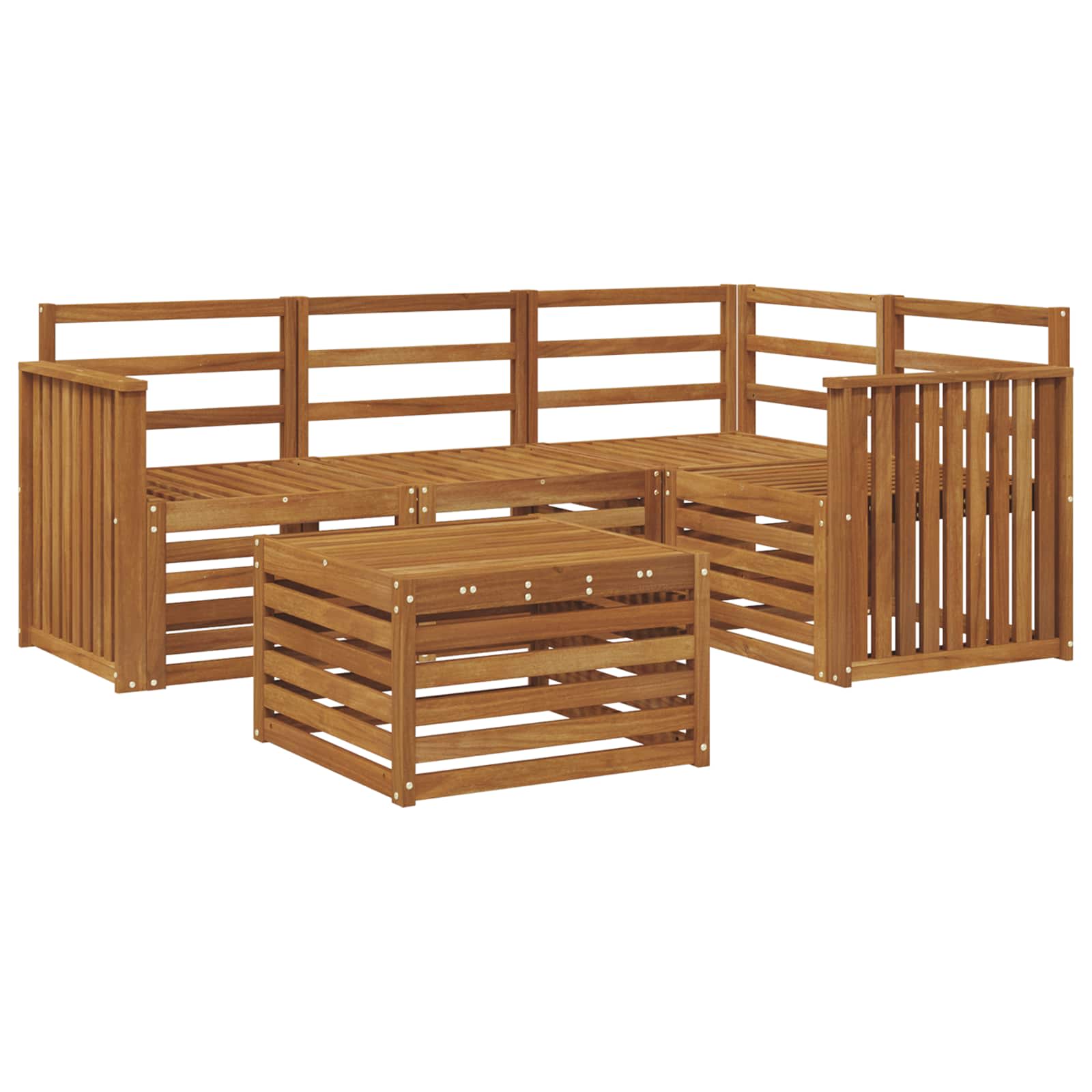 vidaXL Zestaw sof na zewnątrz 5 pcs Naturalny