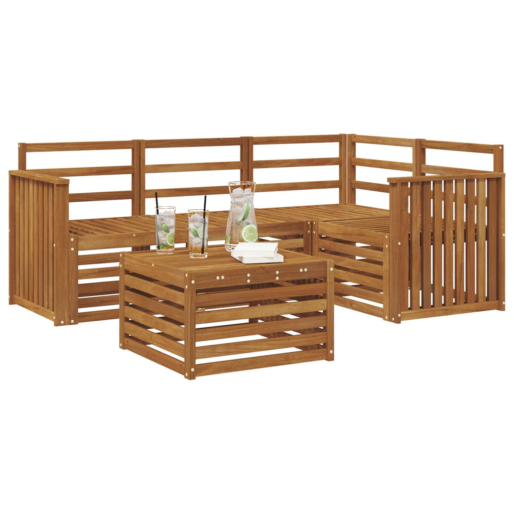 vidaXL Zestaw sof na zewnątrz 5 pcs Naturalny