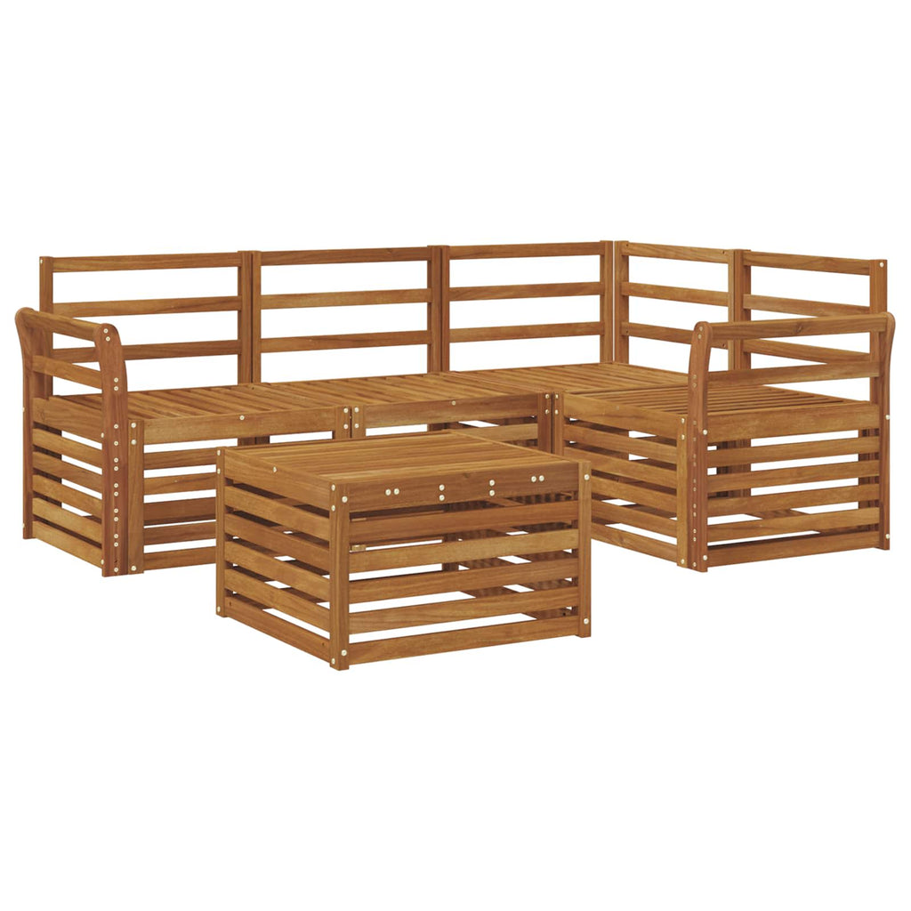 vidaXL Zestaw sof na zewnątrz 5 pcs Naturalny