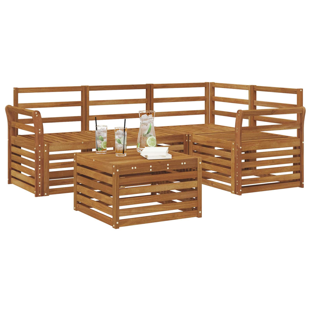 vidaXL Zestaw sof na zewnątrz 5 pcs Naturalny