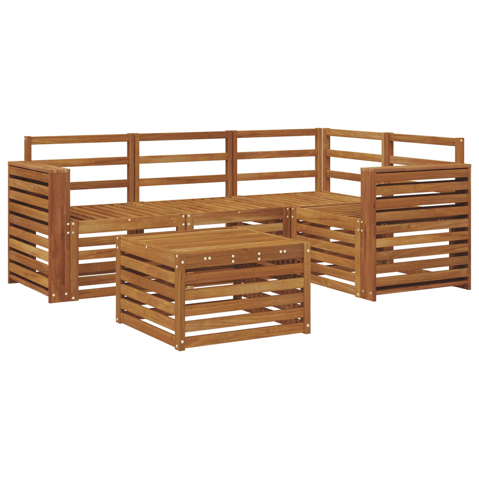 vidaXL Zestaw sof na zewnątrz 5 pcs Naturalny