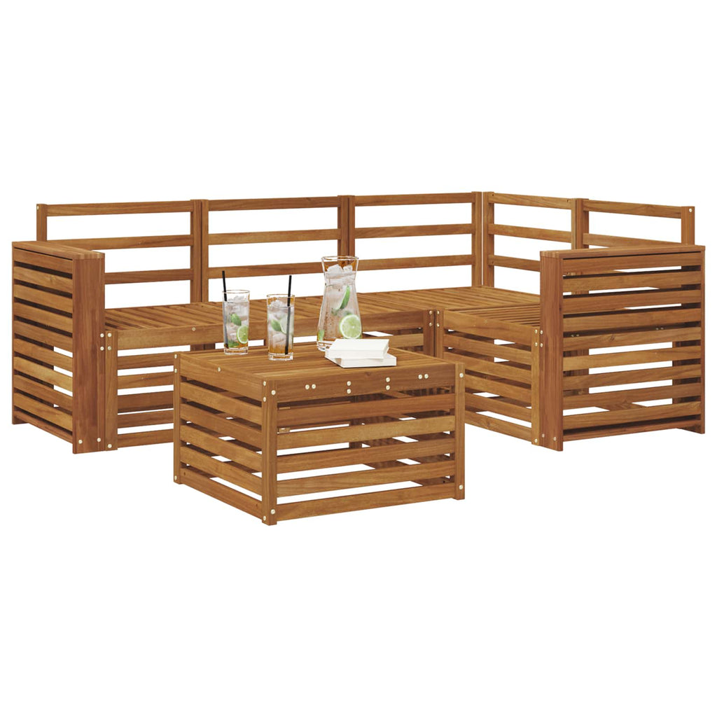 vidaXL Zestaw sof na zewnątrz 5 pcs Naturalny