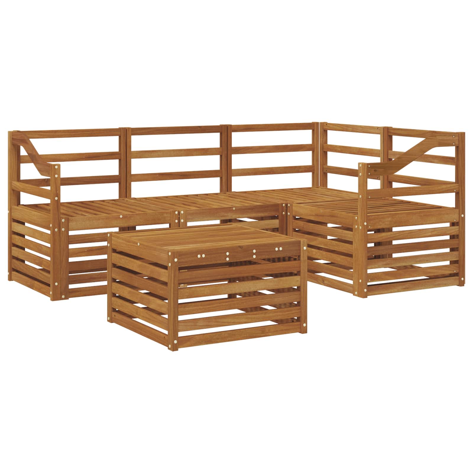 vidaXL Zestaw sof na zewnątrz 5 pcs Naturalny
