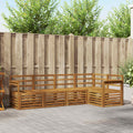 vidaXL Zestaw sofy narożnej 5 pcs Naturalny Lite Drewno Akacji