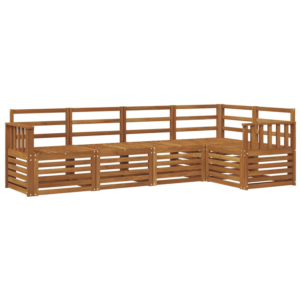 vidaXL Zestaw sofy narożnej 5 pcs Naturalny Lite Drewno Akacji