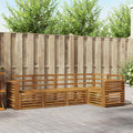 vidaXL Zestaw sofy narożnej 5 pcs Naturalny Lite Drewno Akacji