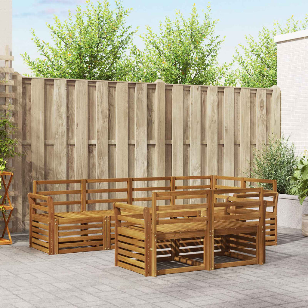 vidaXL Zestaw sofy narożnej 7 pcs Naturalny
