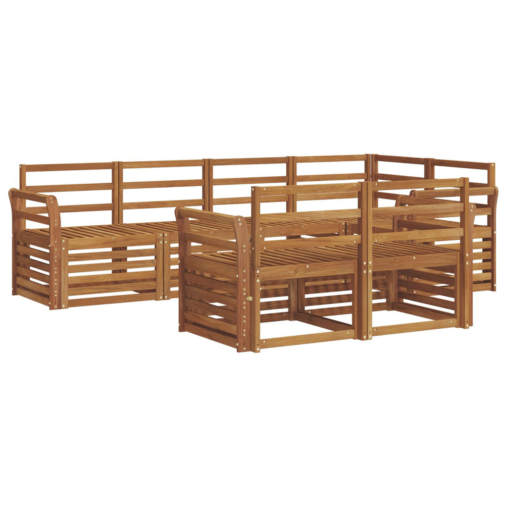 vidaXL Zestaw sofy narożnej 7 pcs Naturalny