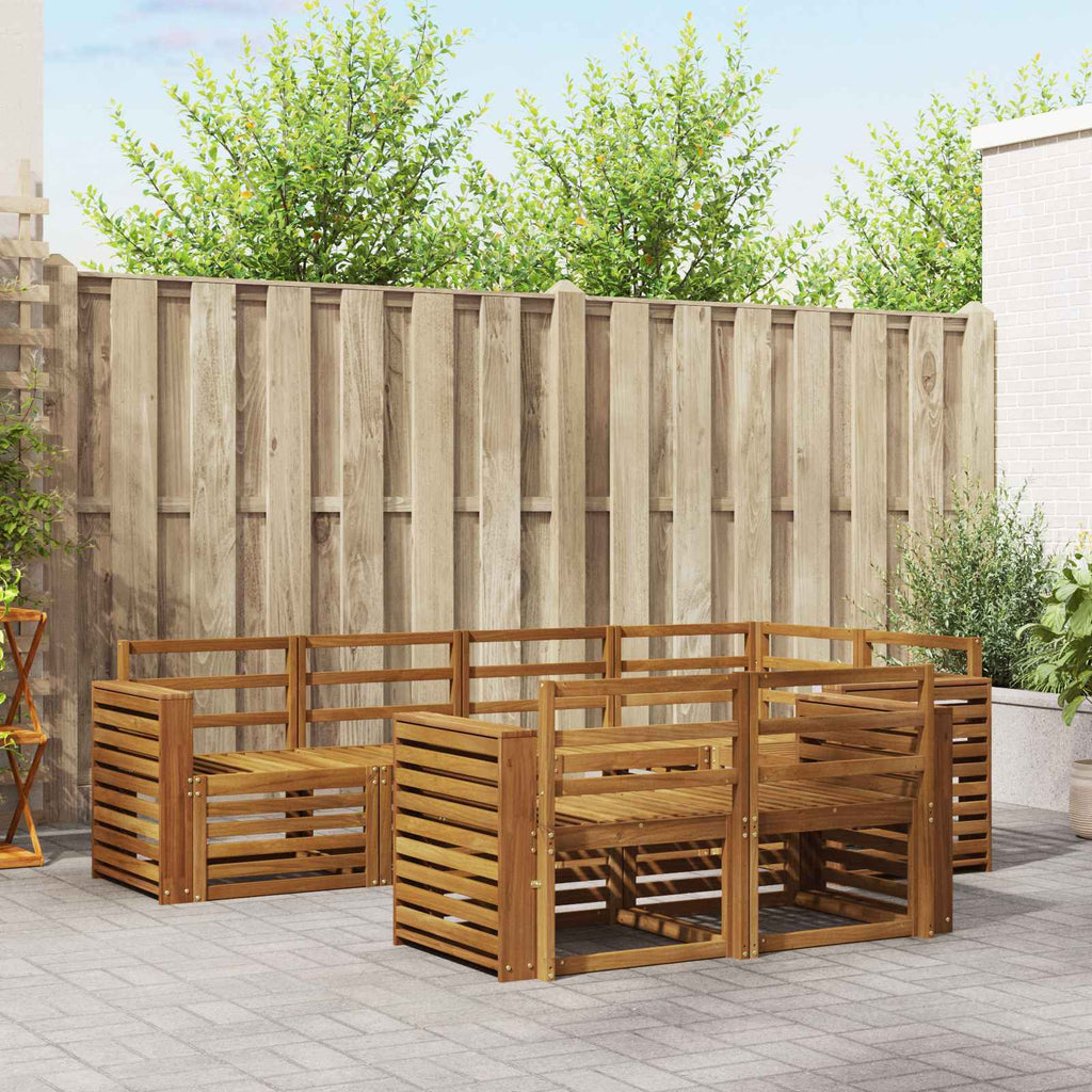 vidaXL Zestaw sofy narożnej 7 pcs Naturalny