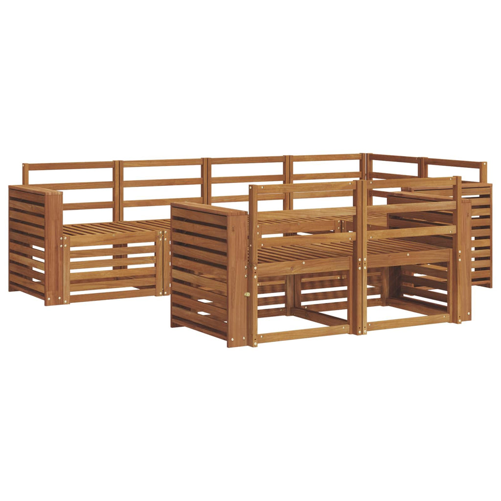 vidaXL Zestaw sofy narożnej 7 pcs Naturalny