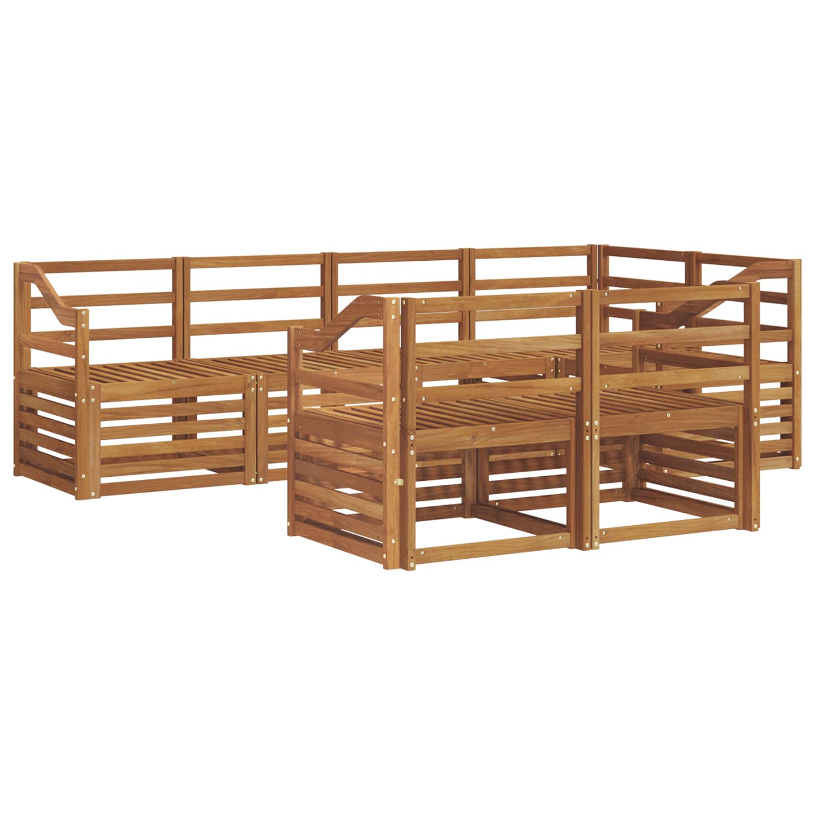 vidaXL Zestaw sofy narożnej 7 pcs Naturalny