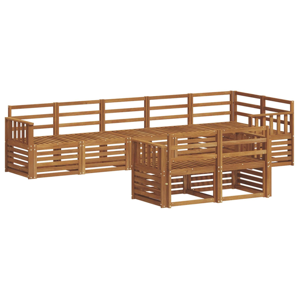 vidaXL Zestawy sof 8 pcs Naturalny Lite Drewno Akacji