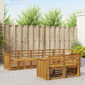 vidaXL Zestawy sof 8 pcs Naturalny Lite Drewno Akacji