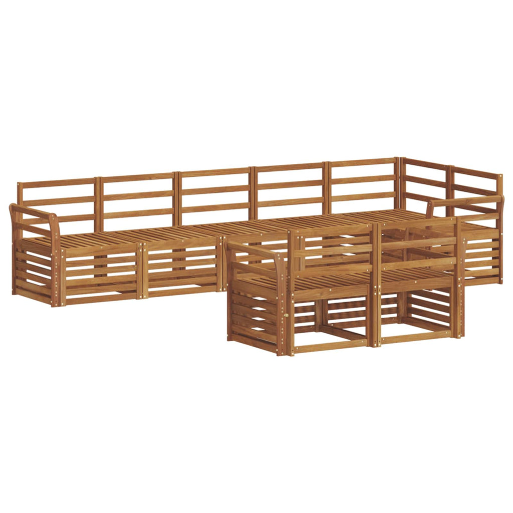 vidaXL Zestawy sof 8 pcs Naturalny Lite Drewno Akacji