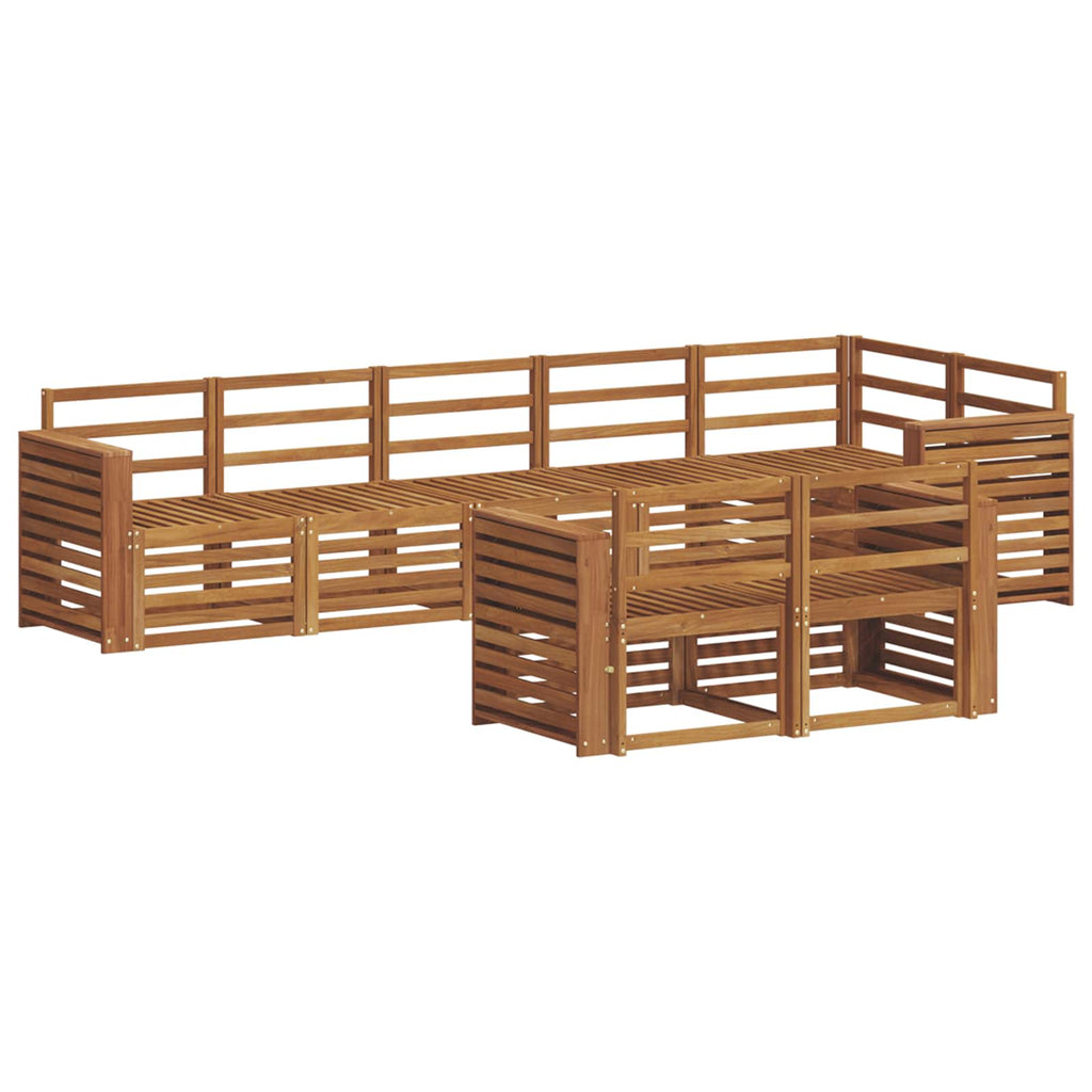 vidaXL Zestawy sof 8 pcs Naturalny Lite Drewno Akacji