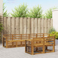 vidaXL Zestawy sof 8 pcs Naturalny Lite Drewno Akacji