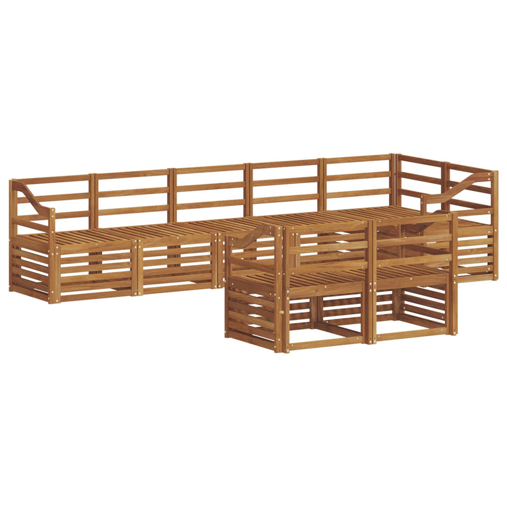 vidaXL Zestawy sof 8 pcs Naturalny Lite Drewno Akacji