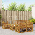vidaXL Zestawy sof 9 pcs Naturalny Lite Drewno Akacji