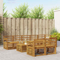 vidaXL Zestawy sof 9 pcs Naturalny Lite Drewno Akacji