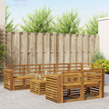 vidaXL Zestawy sof 9 pcs Naturalny Lite Drewno Akacji