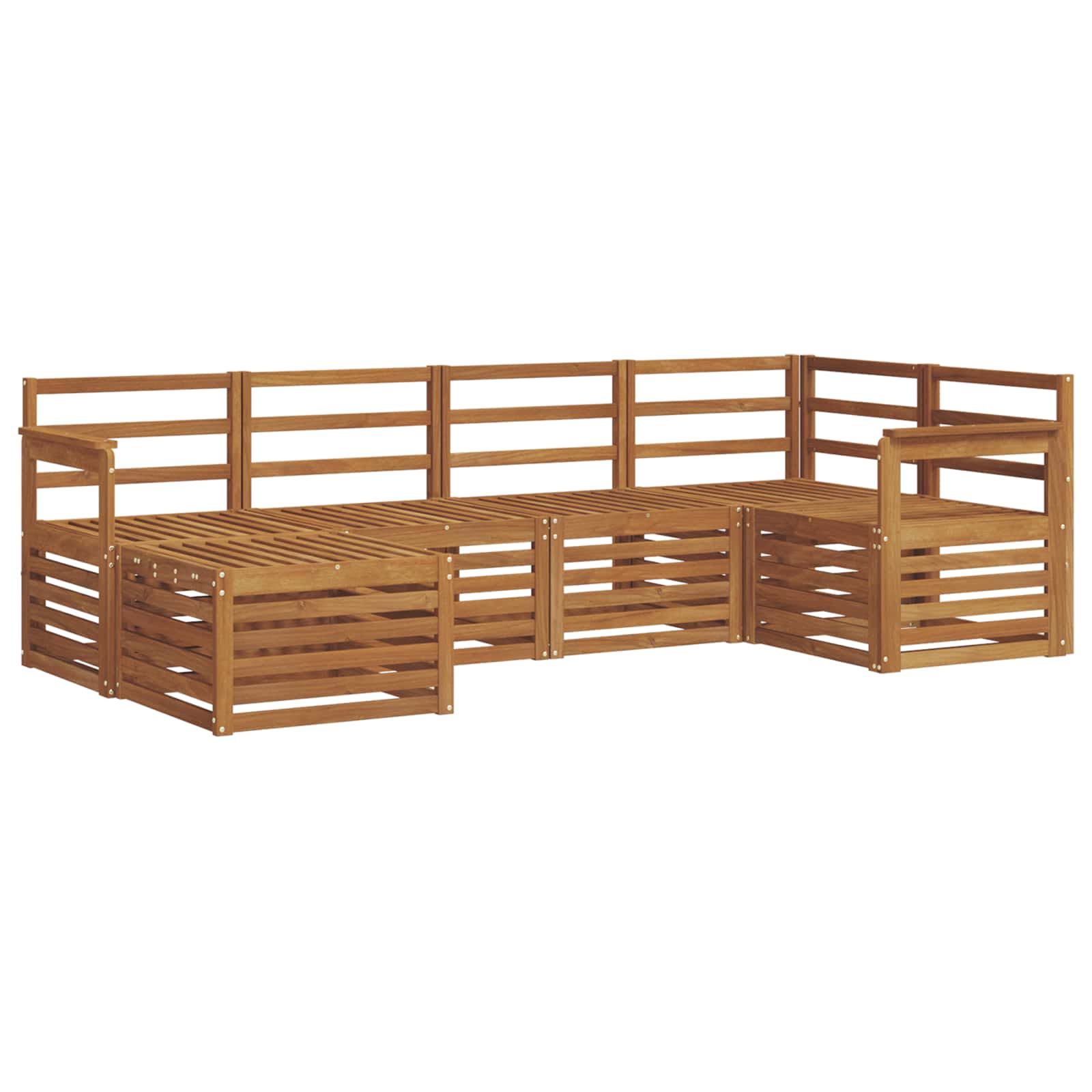 vidaXL Zestaw sofy narożnej 6 pcs Naturalny