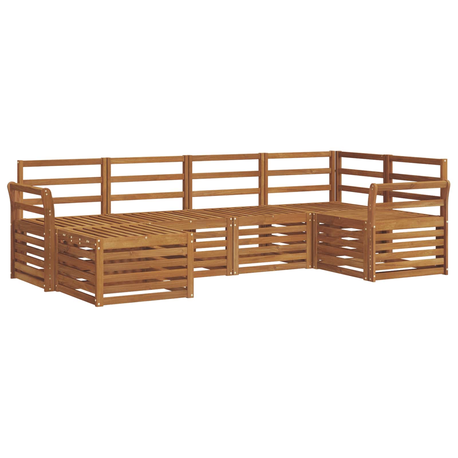 vidaXL Zestaw sofy narożnej 6 pcs Naturalny