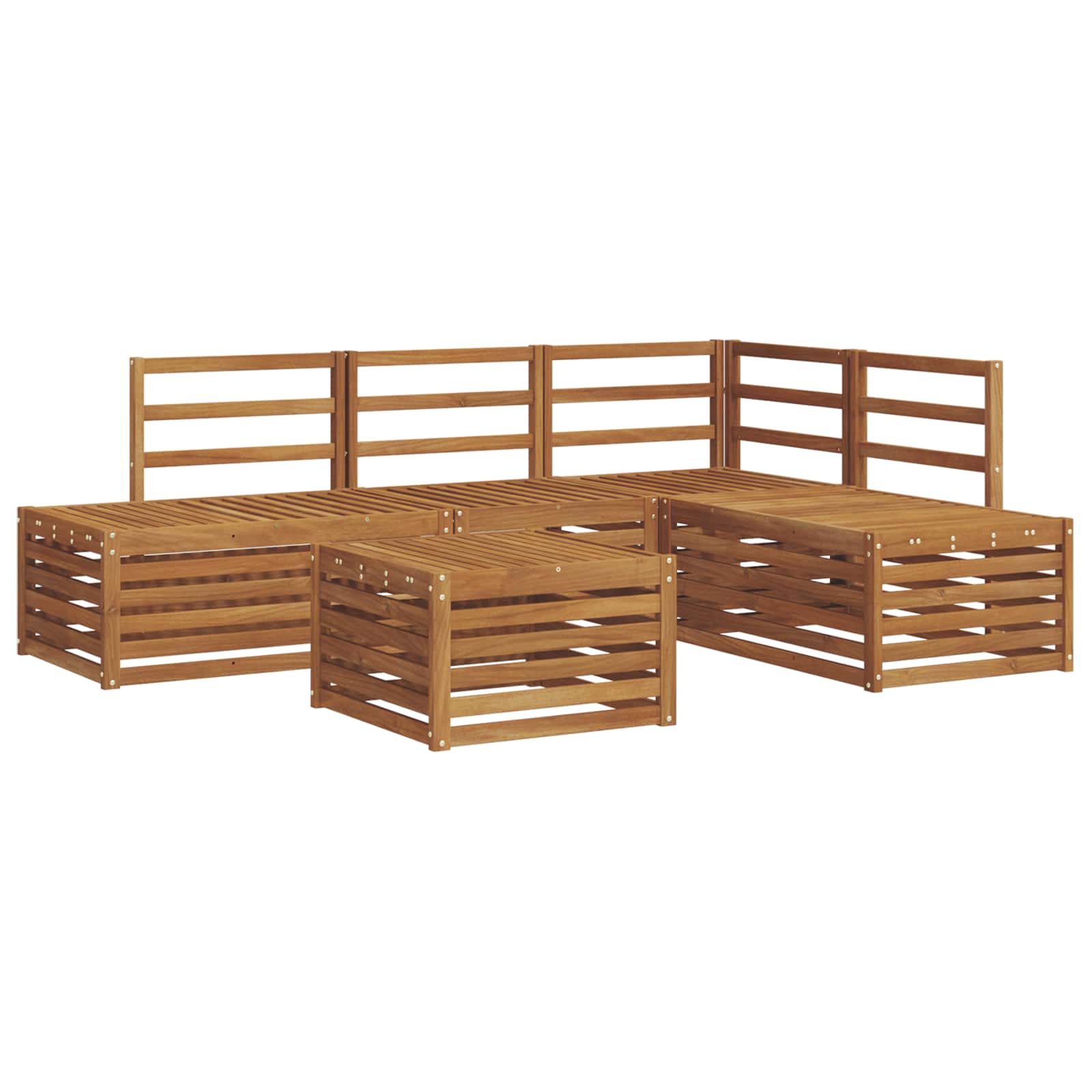 vidaXL Zestaw sof na zewnątrz Naturalny 59 x 59 x 37 cm
