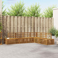 vidaXL Zestaw sof na zewnątrz Naturalny 273 x 213,5 x 73 cm