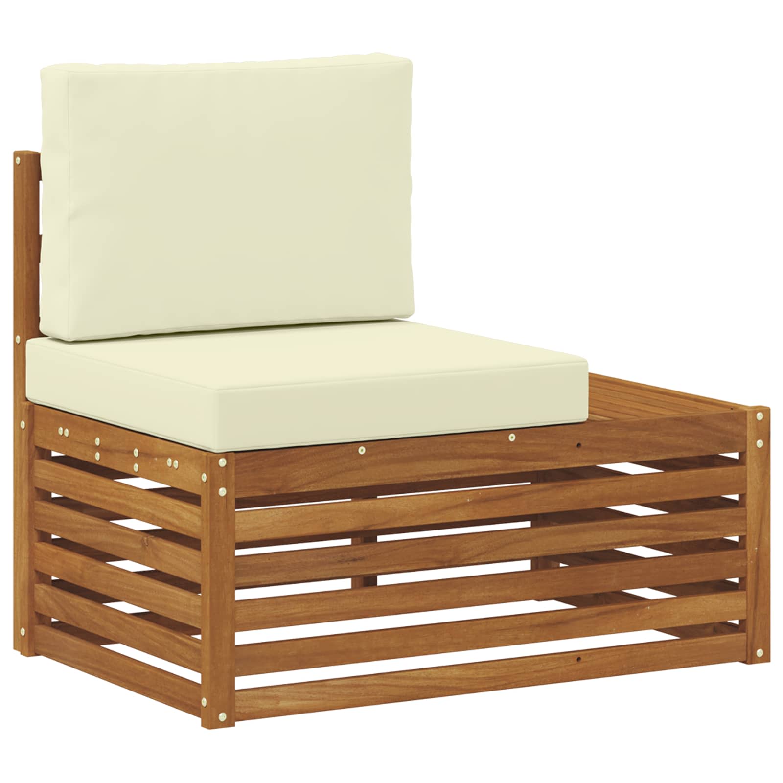 vidaXL Zestaw sof na zewnątrz Naturalny i Kremowy 273 x 213,5 x 73 cm