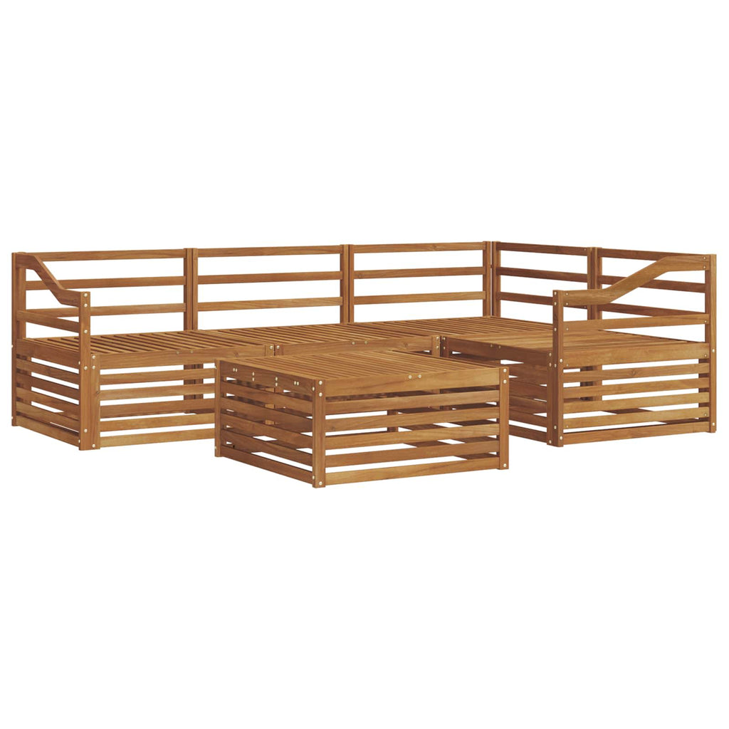 vidaXL Zestaw sof na zewnątrz 5 szt. Naturalny Lite Drewno Akacji