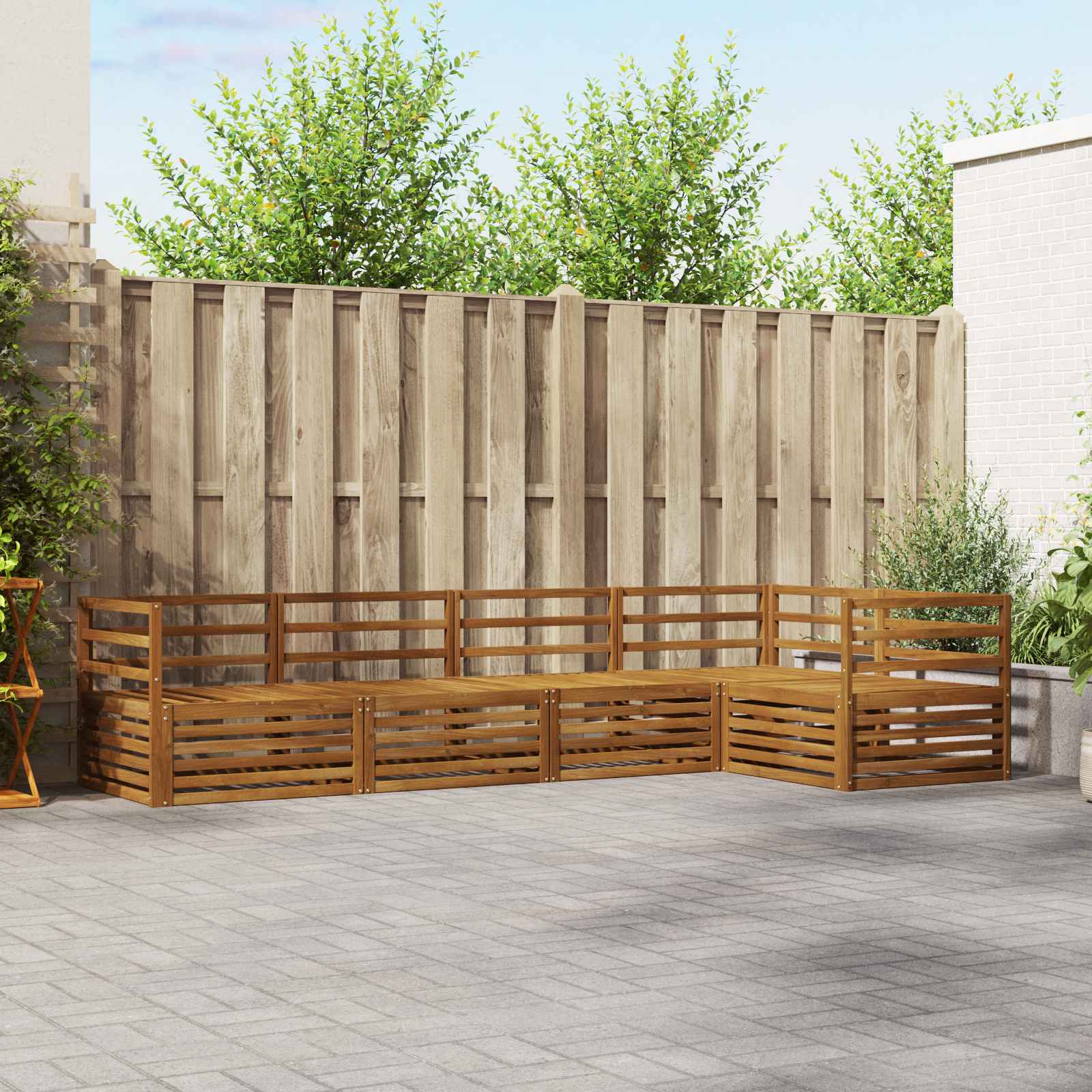 vidaXL Zestaw sof na zewnątrz 5 pcs Naturalny