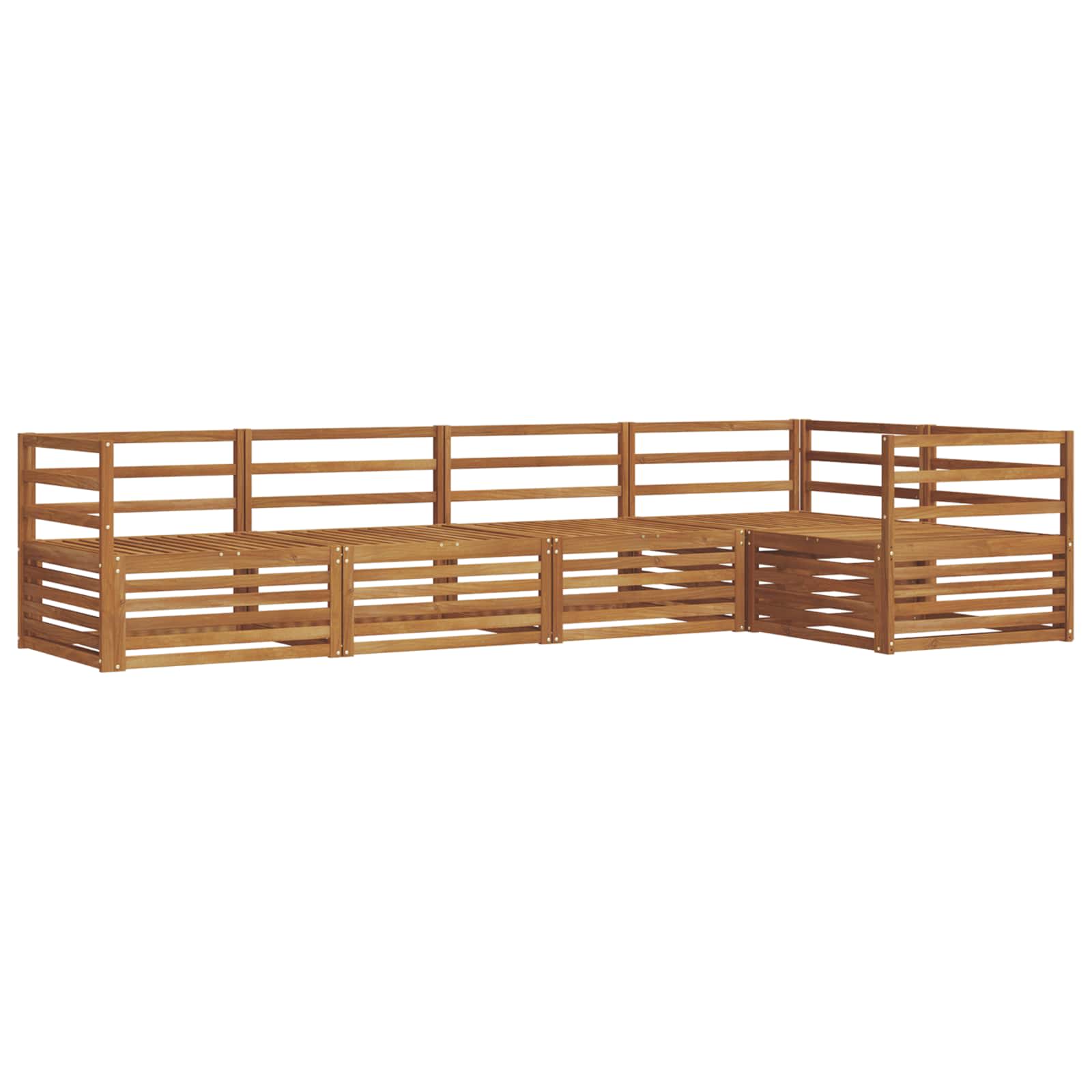 vidaXL Zestaw sof na zewnątrz 5 pcs Naturalny