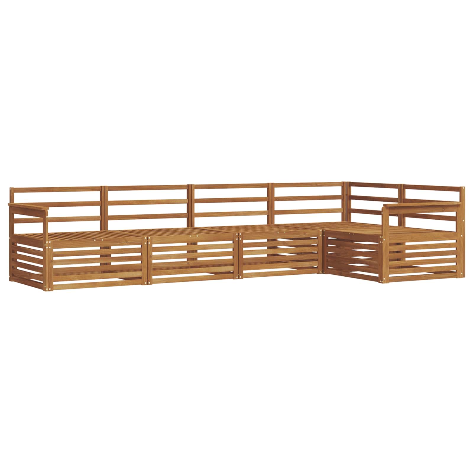 vidaXL Zestaw sof na zewnątrz 5 pcs Naturalny