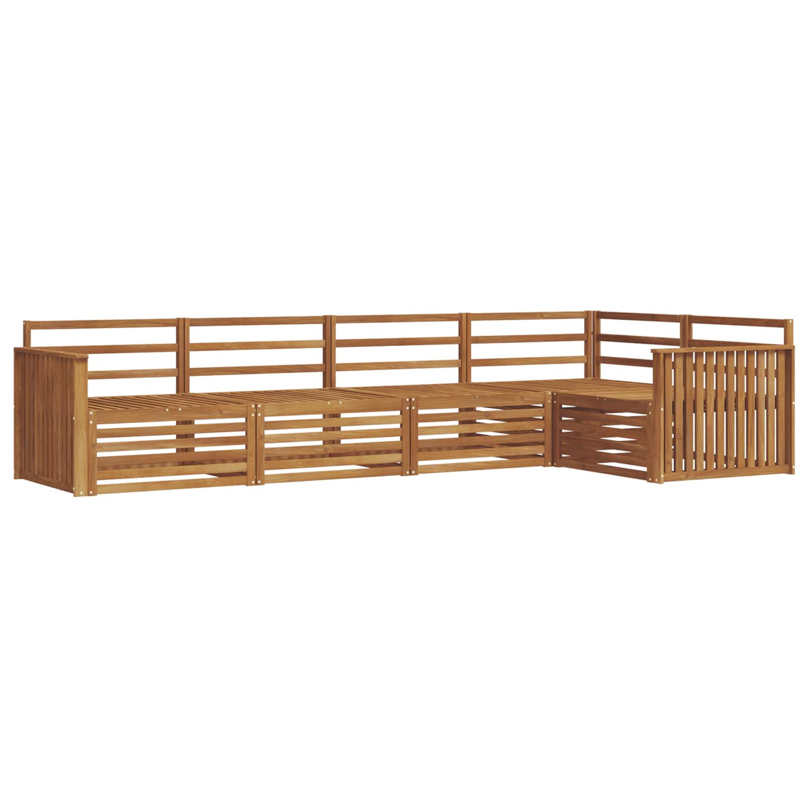 vidaXL Zestaw sof na zewnątrz 5 pcs Naturalny