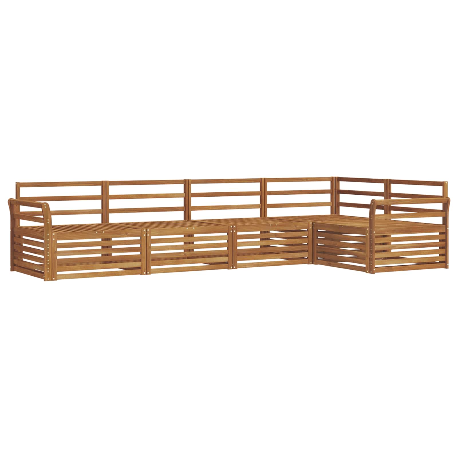 vidaXL Zestaw sof na zewnątrz 5 pcs Naturalny
