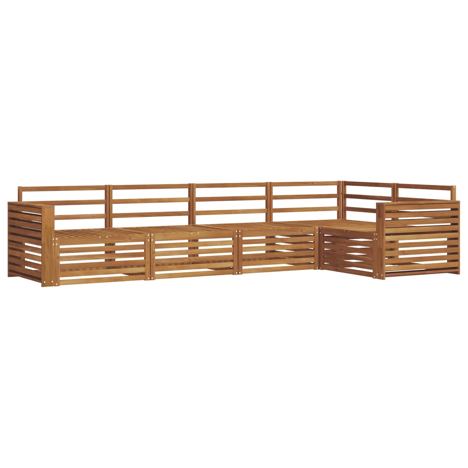 vidaXL Zestaw sof na zewnątrz 5 pcs Naturalny