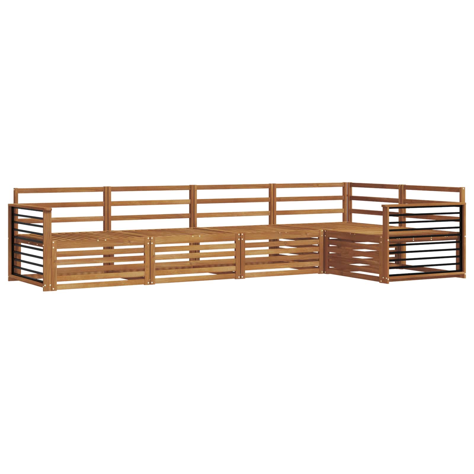 vidaXL Zestaw sof na zewnątrz 5 pcs Naturalny