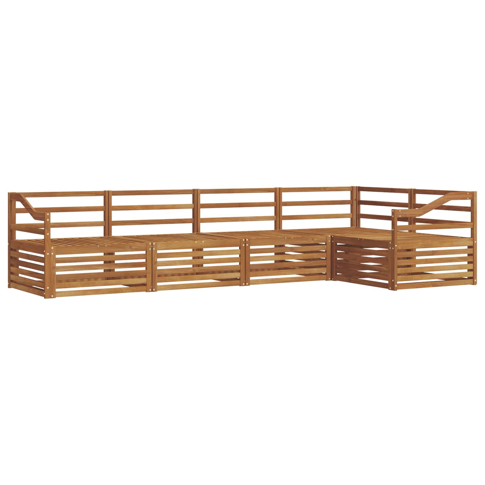 vidaXL Zestaw sof na zewnątrz 5 pcs Naturalny