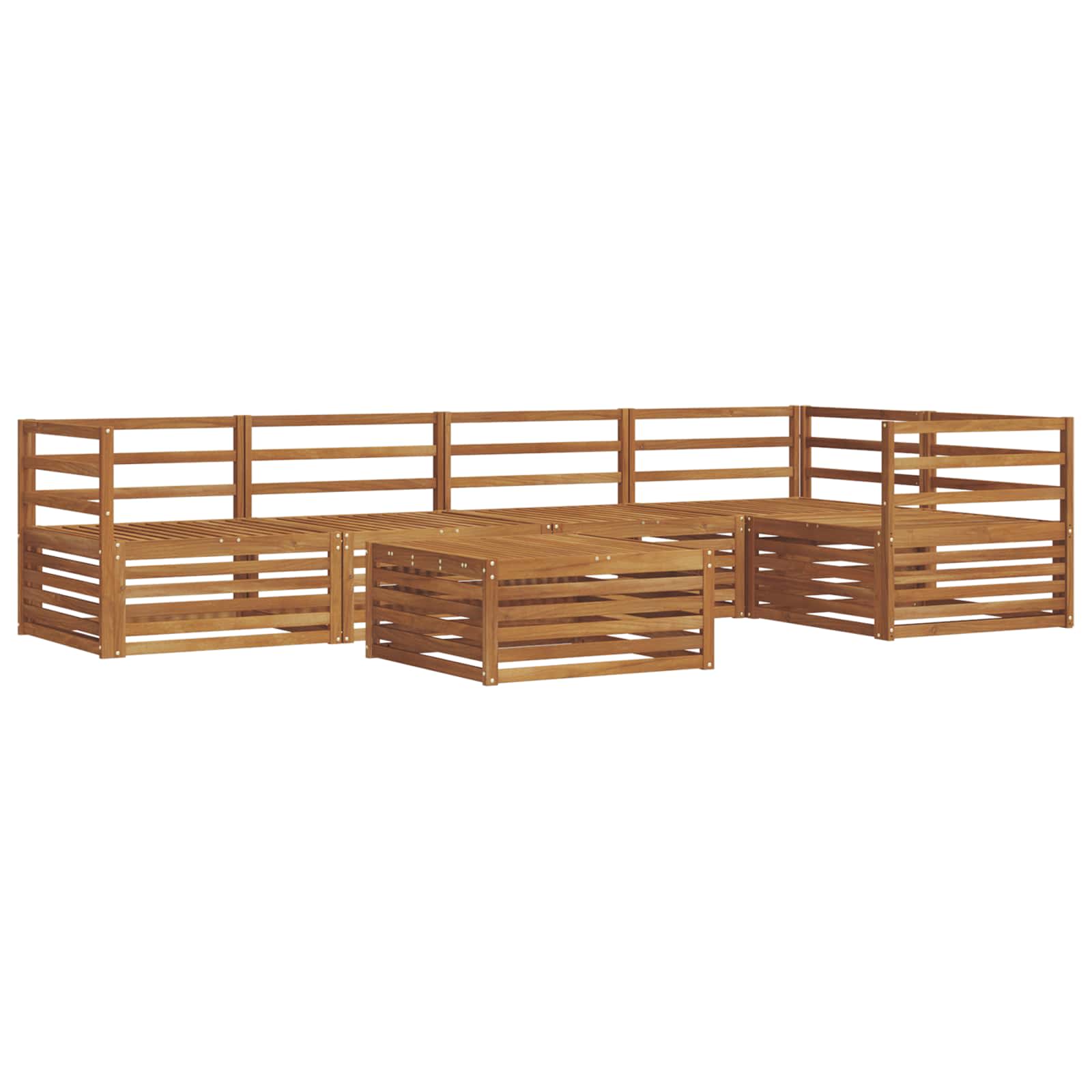 vidaXL Zestaw sof na zewnątrz 6 pcs Naturalny