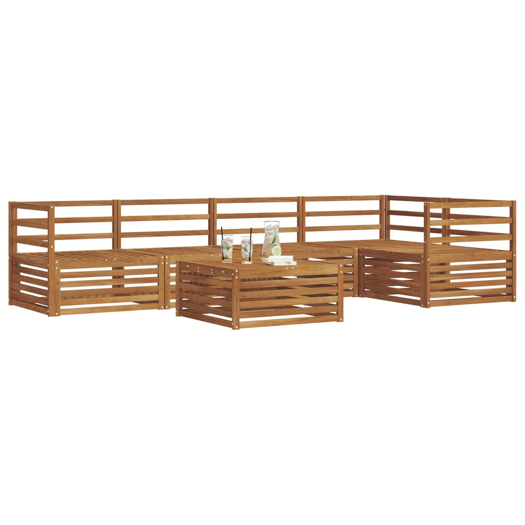 vidaXL Zestaw sof na zewnątrz 6 pcs Naturalny