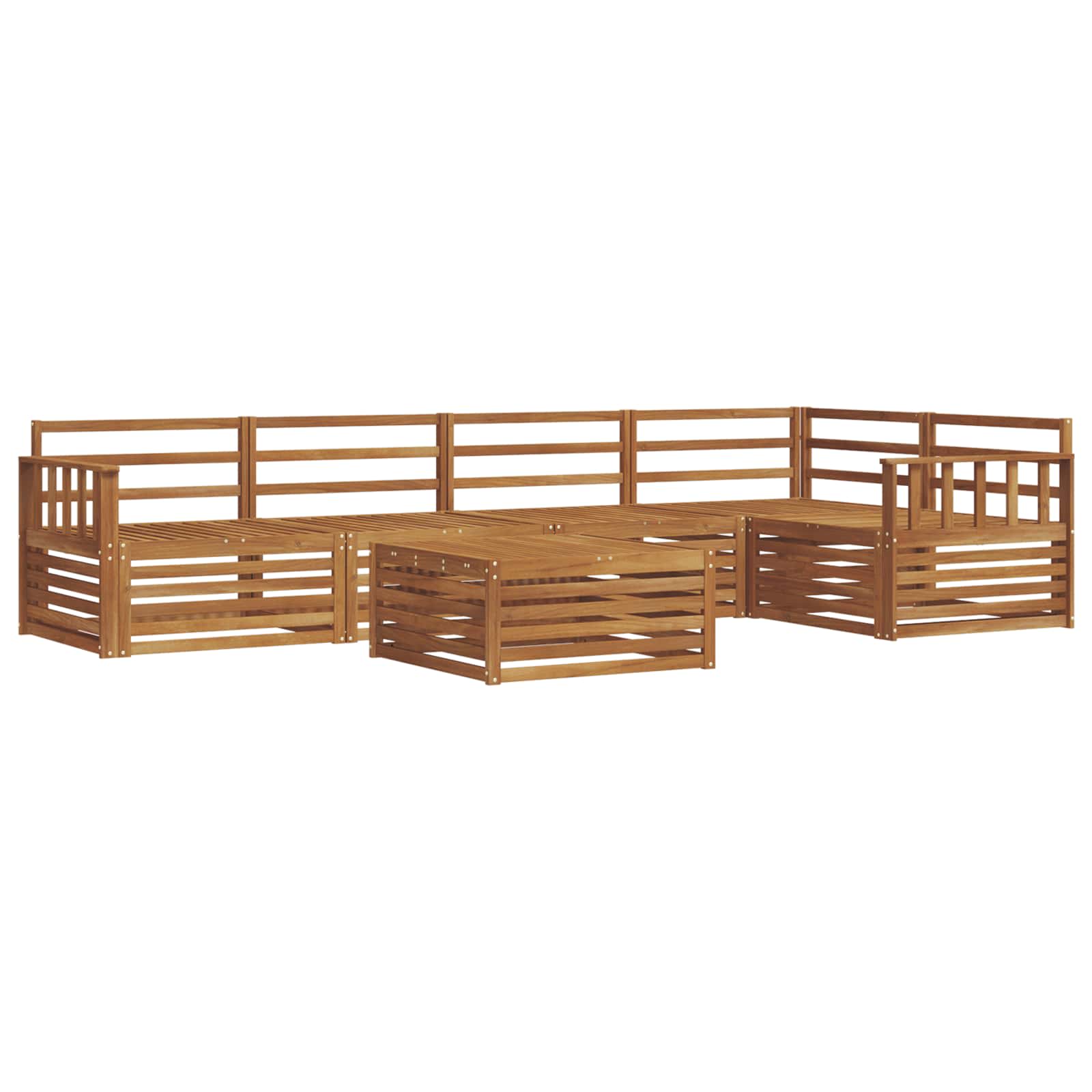 vidaXL Zestaw sof na zewnątrz 6 pcs Naturalny