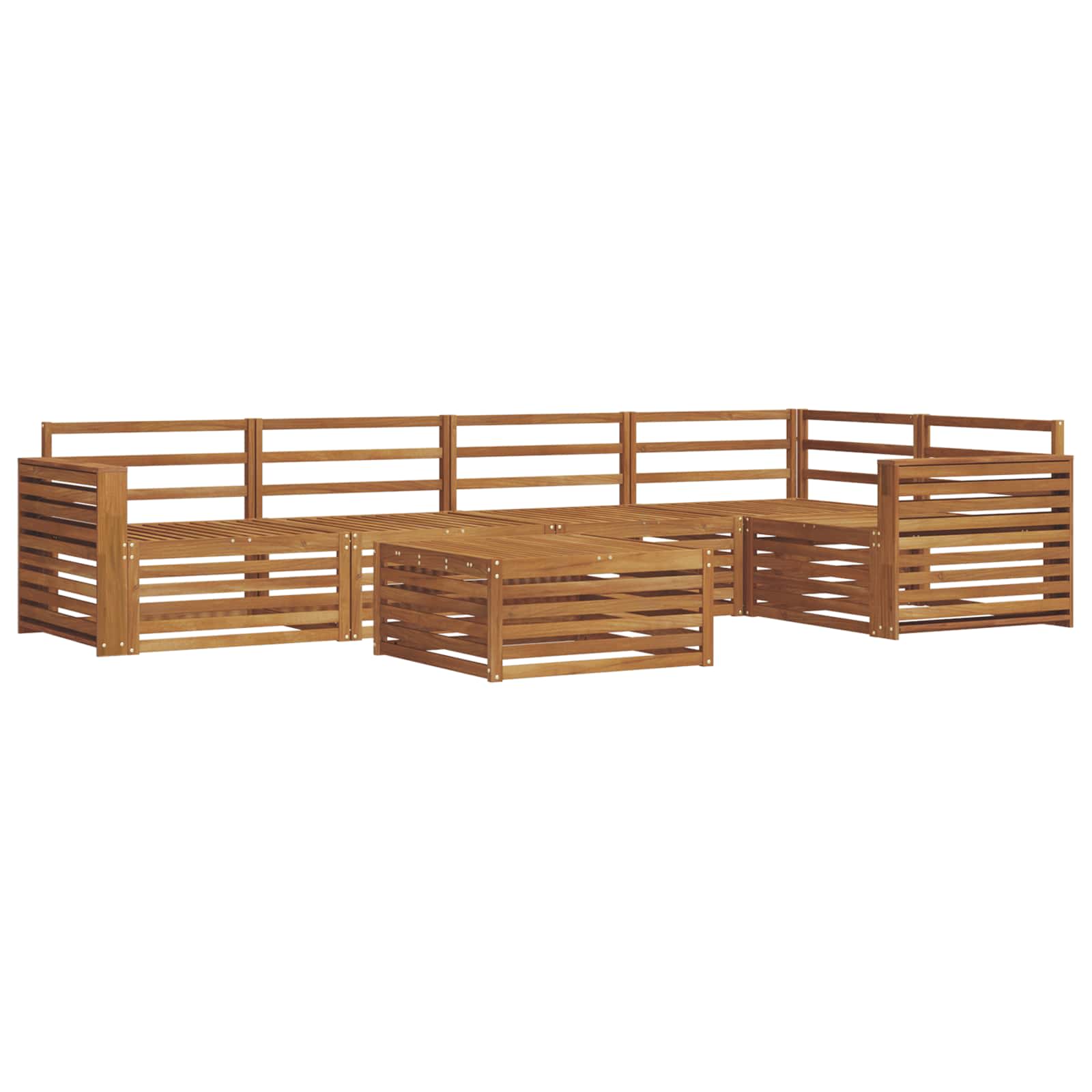 vidaXL Zestaw sof na zewnątrz 6 pcs Naturalny